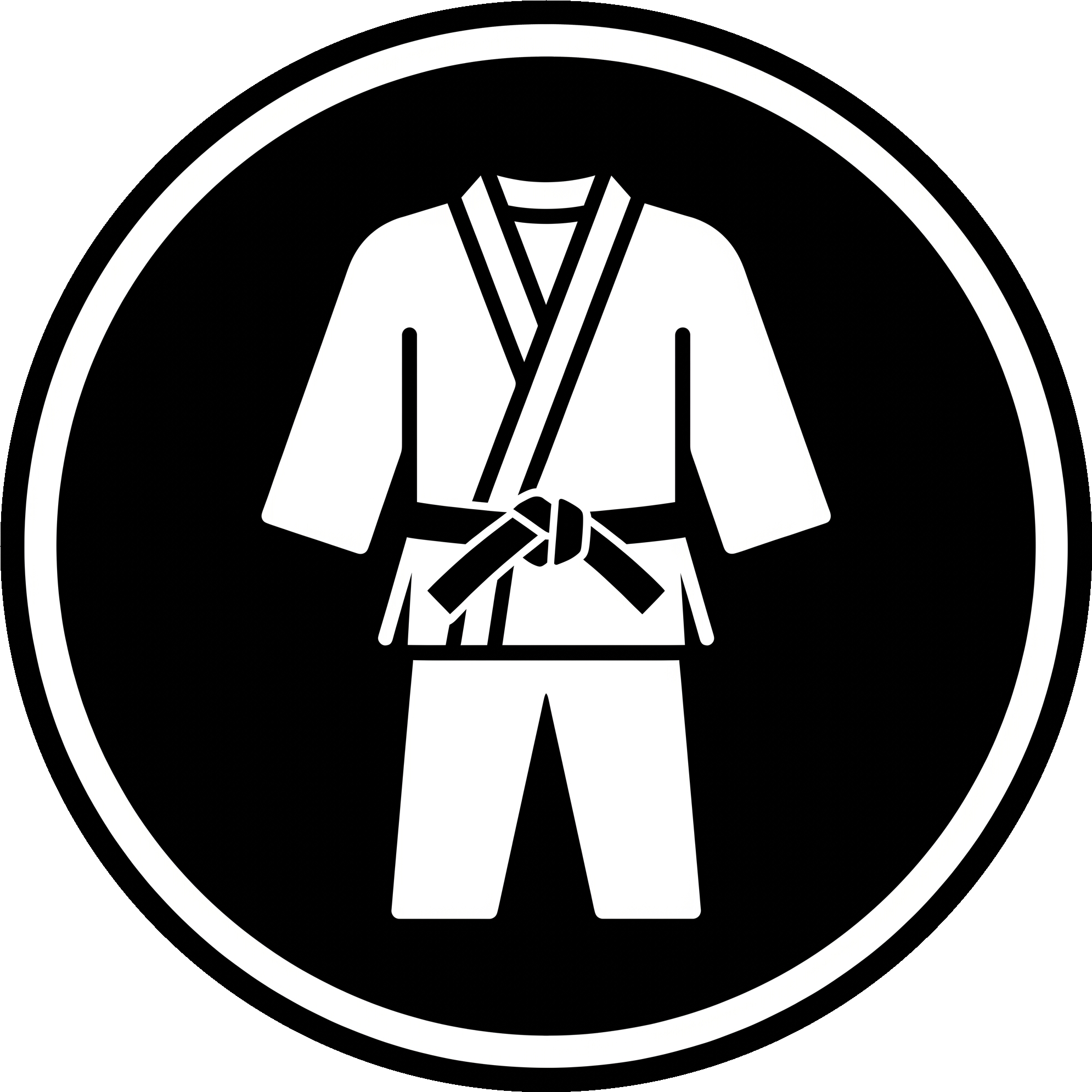 White Brazilian jiu-jitsu gi with black belt