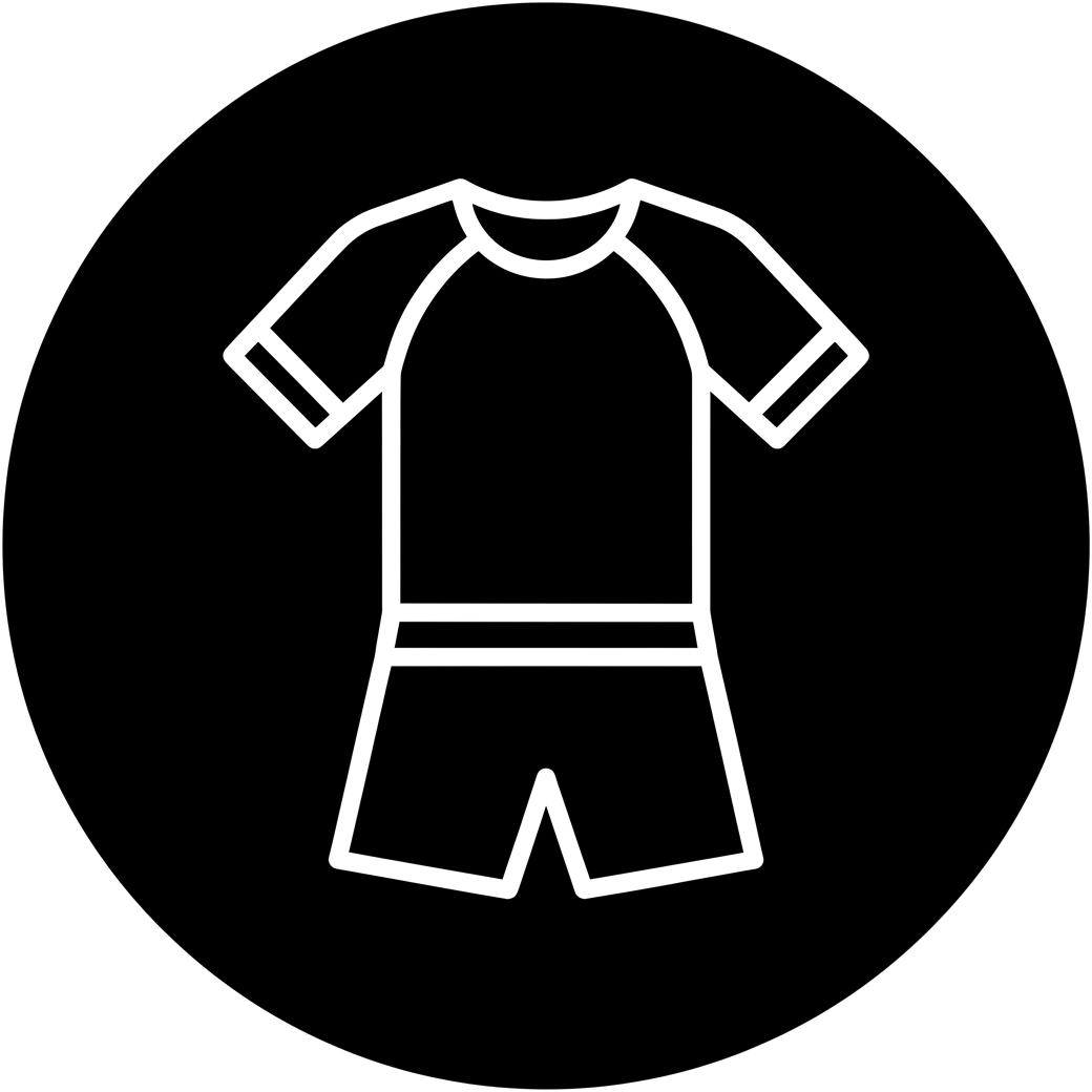 Black rash guard and grappling shorts